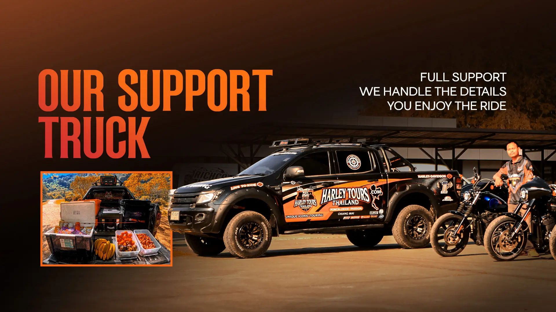 Our Harley Tours Thailand Support Vehicle